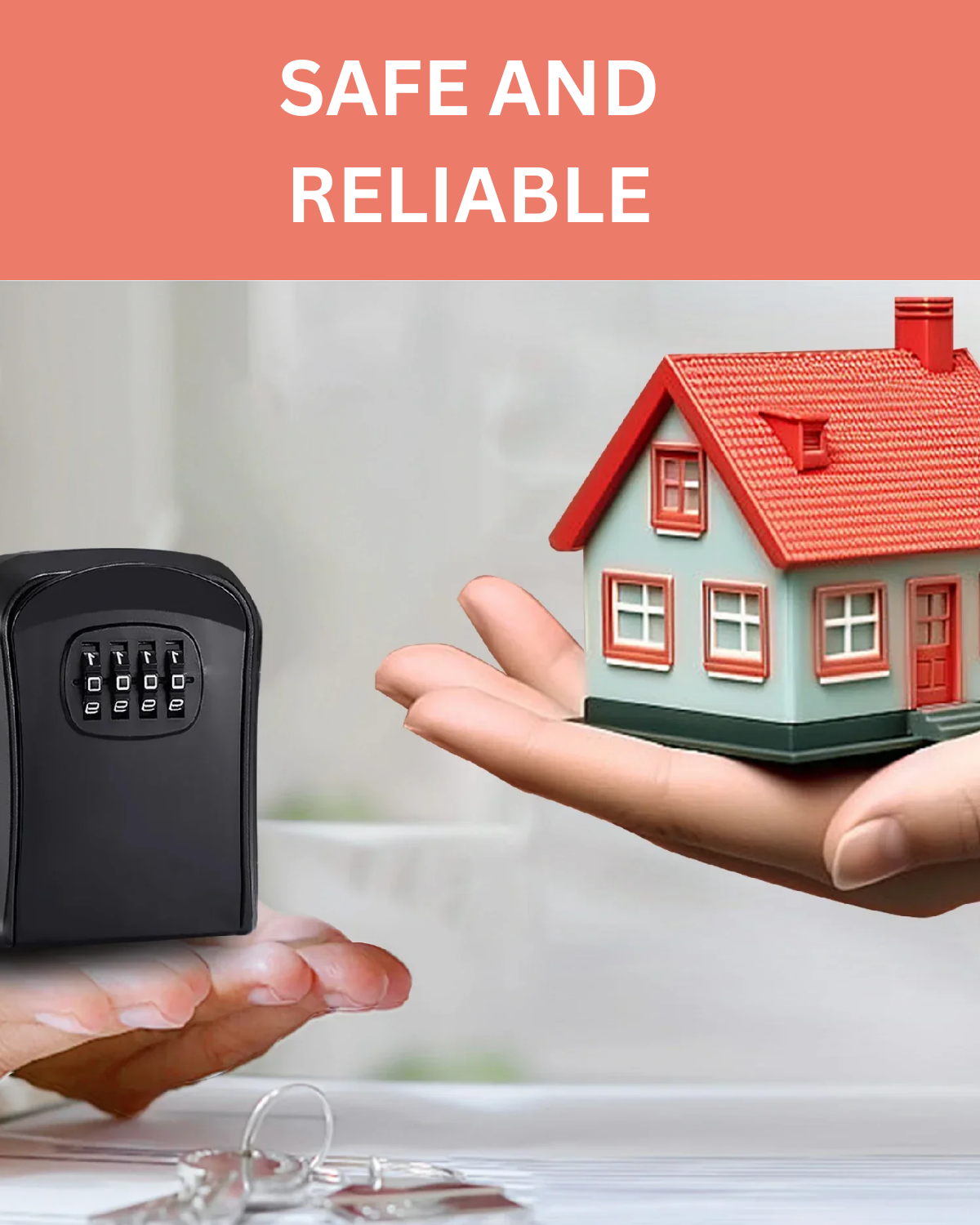 SafePort™ Portable Security Lock Box – covers both “portable” + “security lock box."